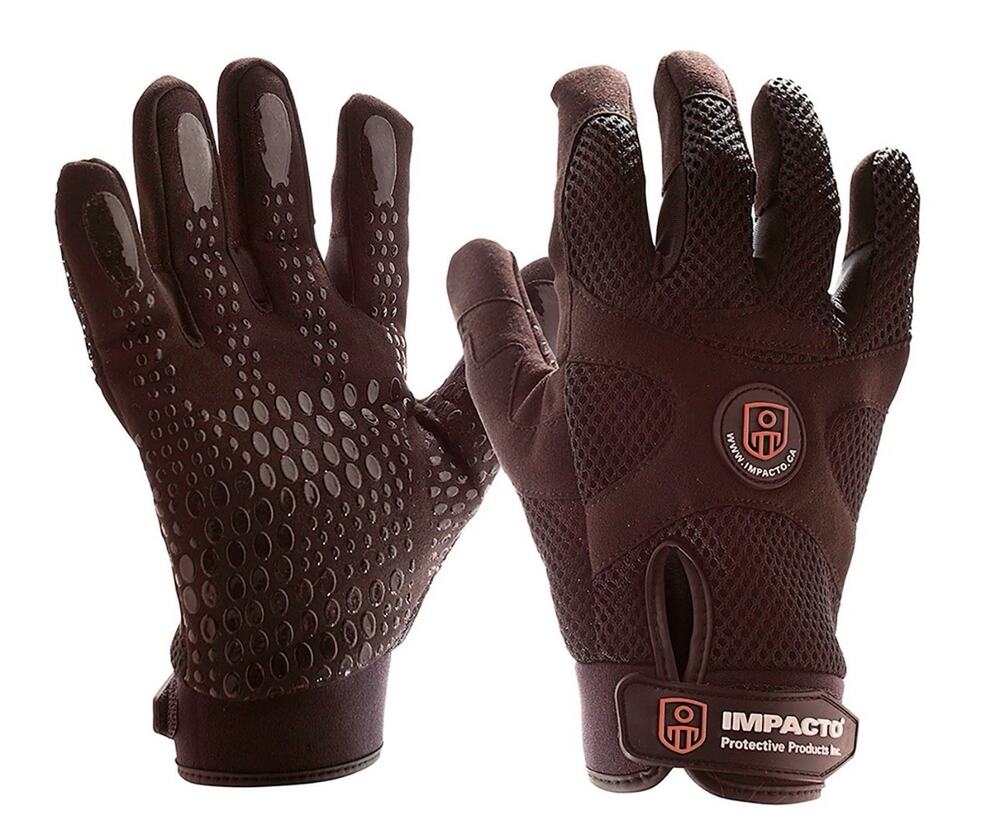 NWT Impact BG408 ANTI-VIBRATION MECHANIC GLOVES Large Black 9 New